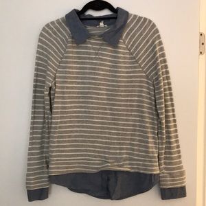 Soft Joie Top - Striped/denim, XS